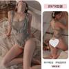 Sexy Sexy Lace Seduction Onesie Female Pure Desire Perspective Open Crotch Pajamas Uniform Suit