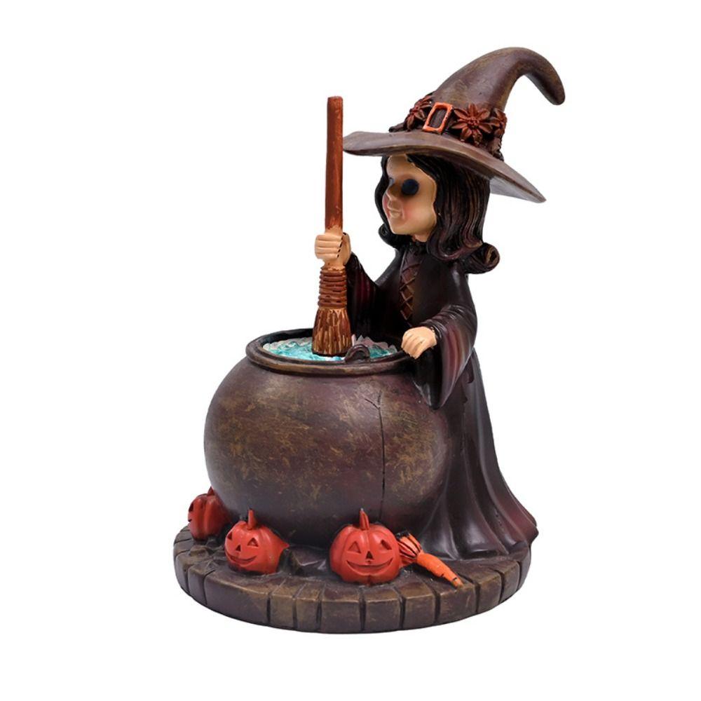 Scary Halloween Pumpkin Witch Statues Resin Happy Halloween Decoration  Halloween Party Decorations