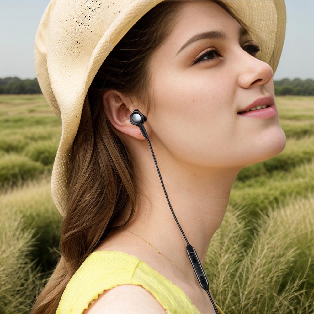 3.5mm/Type-c Wired Earbuds In Ear Headphone Wired Earphones with Mic Volume Control for Mobile Phone Mp3 Radio BT Audio Receiver