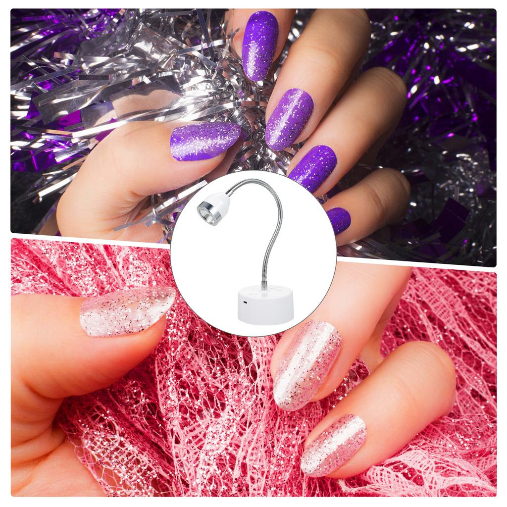 Portable Nail Lamp Gel Polish Nail Dryer Rechargeable Nail Glue Curing Lamp LED Therapy Light Touch