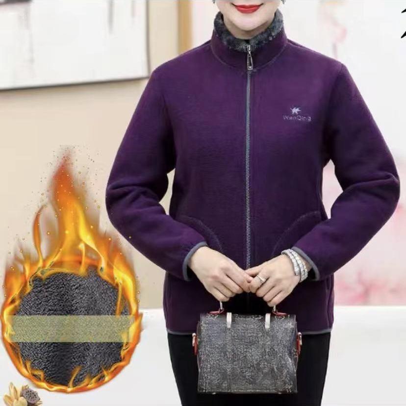 Polar Fleece Jacket Women  Autumn Winter Thickened Fleece Polar Fleece Jacket