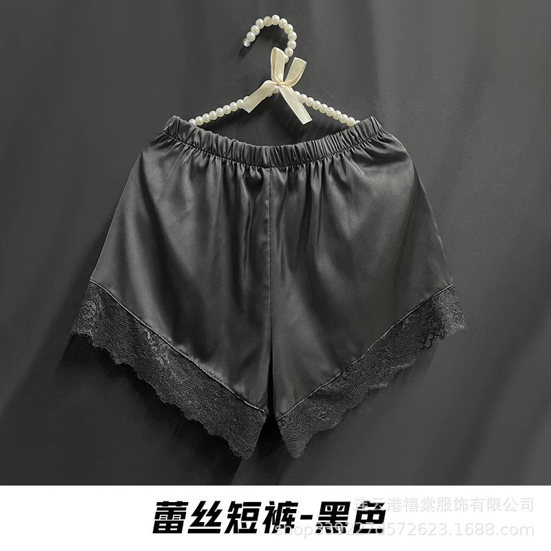 Boyfriend style shirt sexy pajamas women's spring and summer ice silk pure desire thin nightdress loose large size loungewear set