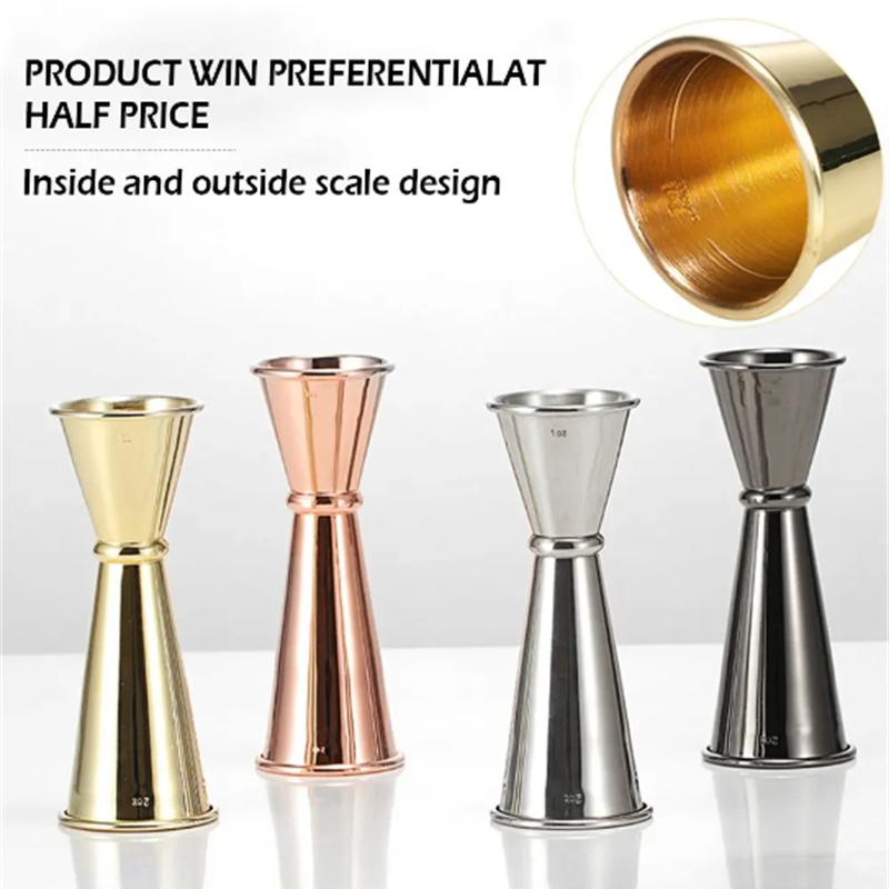 1oz/2oz Double Side Measuring Cup Mojito Measure Mug Stainless Steel Japanese Design Jigger Cocktail Bar Jigger Bar Accessories