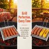 Foldable Handle Hot Dog Roller Stainless Steel BBQ Grill Rack Sausage Roller Rack  Outdoor BBQ