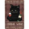 Funny Cat Retro Metal Sign 8x12 Inch Vintage Tin Poster Vinyl Art For Kitchen Garage Bar Home Decor