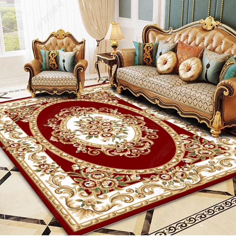 

Комплект из 3D-ковров и подушек для дивана в ретро-европейском стиле для гостиных и отелей 80x120 cm