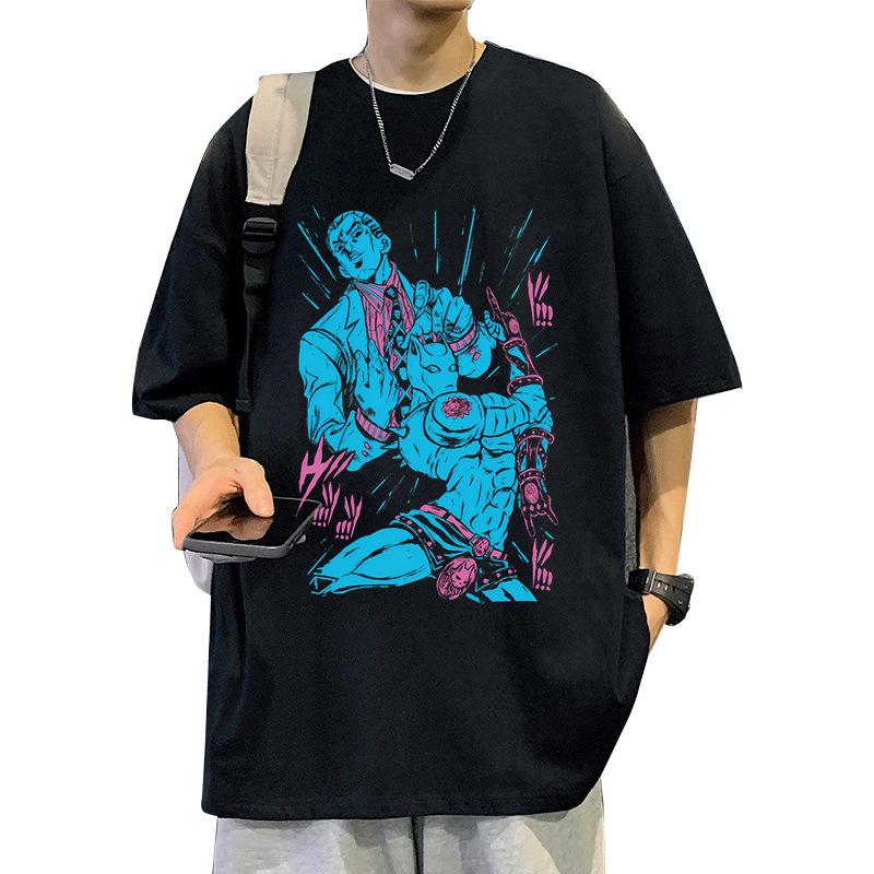 Vinegar Double Jojos Bizarre Adventure Anime Trend Tshirt Cotton Graphic Tee Unisex Unisex Summer Streetwear
