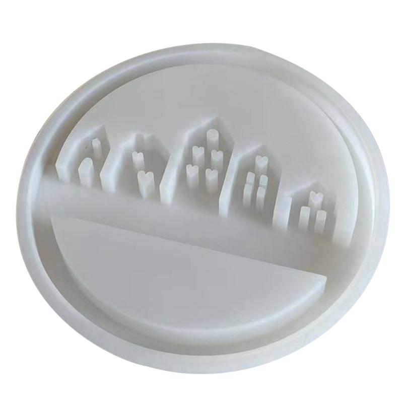 Handmade House Shaped Silicone Mold Eye Catching E House Decorations Silicone Mold Ornament Crafting Resin Mold
