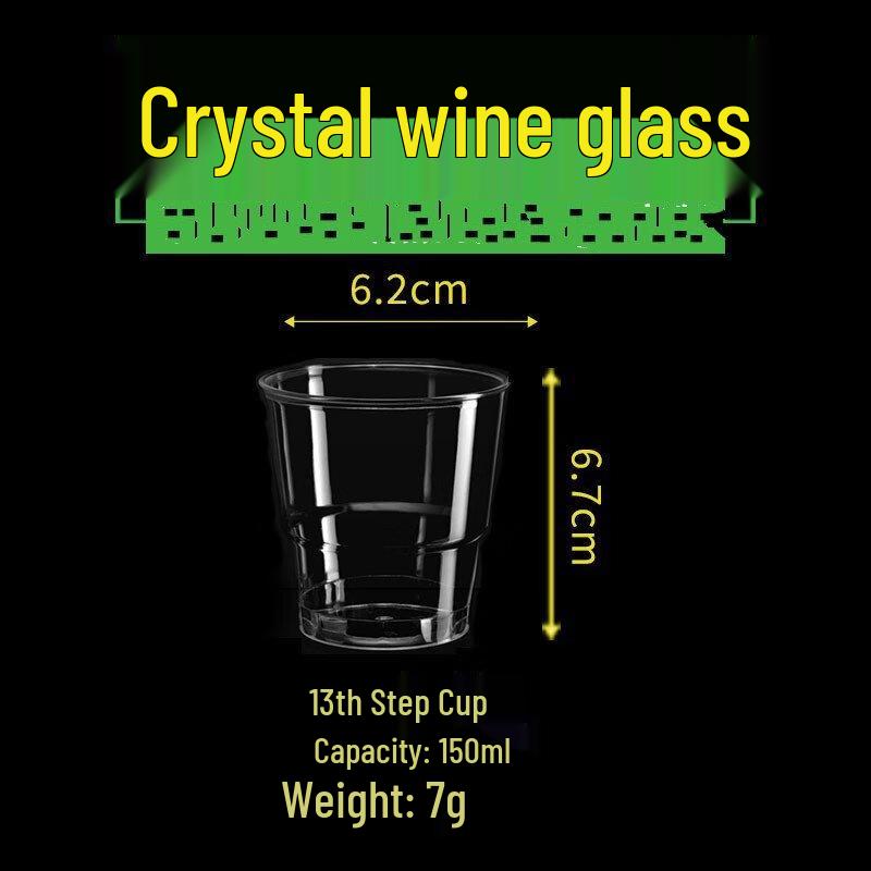 

ZISIZ Disposable Crystal Stepped Aviation Cups