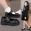 Girls Chunky Platform Mary Jane Shoes Children's Heart Buckle Strap Thick Heels Pumps Woman Black Patent Leather Lolita Shoes