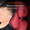 Memory Foam Car Neck Pillow Waist Pillow Nappa Leather Car Headrest And Lumbar Set Seat Accessories Car Neck And Lumbar Support