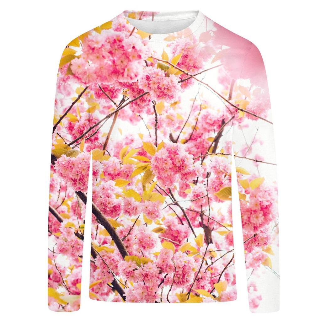 

Весенне-осенние футболки с круглым вырезом и цветочным узором с 3D-принтом в ретро художественном стиле. Модные повседневные женские футболки с длинным рукавом. 5XL