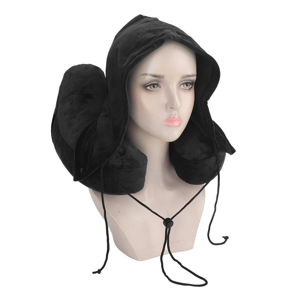 Inflatable Travel Pillow H Shaped Detachable and Washable Quick Fill with Storage Bag and Hat