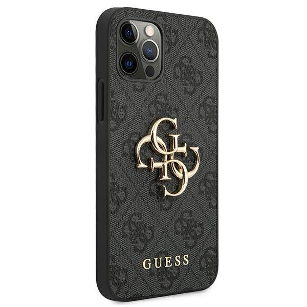 Guess Guhcp12M4Gmggr Iphone 12/12 Pro 6,1 Szary/Grey Hardcase 4G Big Metal Logo