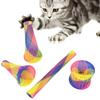 10pcs Cat Spring Toy Stick Freely Folding Spring Shape Colorful Spring Tube Kitten Toys Cat Interactive Toys Pet Supplies