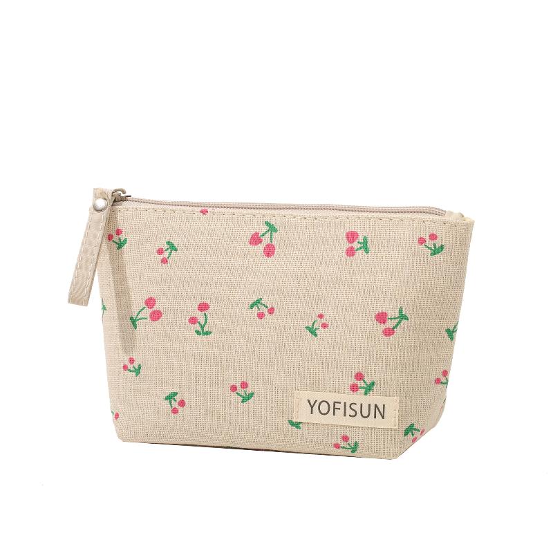 Cosmetic Bags Zipper Opening Key Card Holder Cartoon Student Pencil Case Coin Purse Ladies Hand Portable Storage Bag