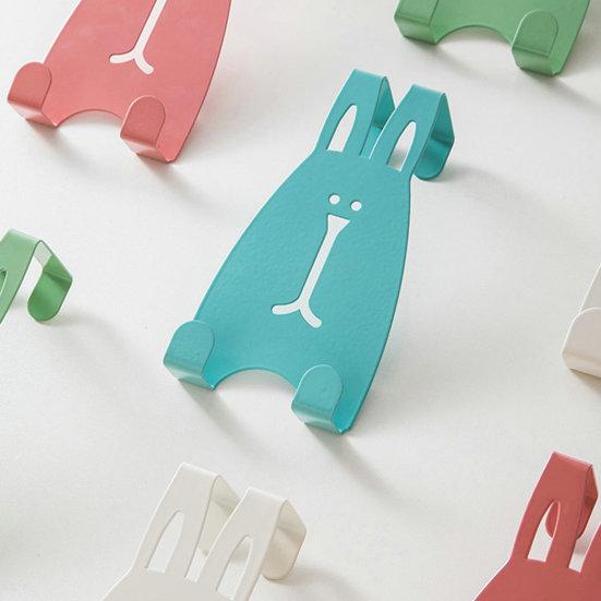 Punch Free Strong Load-bearing Wardrobe Hanger Cartoon Rabbit Door Back Hook Household Supplies