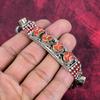 Rød Korall Håndlaget Edelstensarmbånd, 925 Solid Sterlingsølv Armbånd Antikke Nepalske Smykker, Til Forlovelsesgave