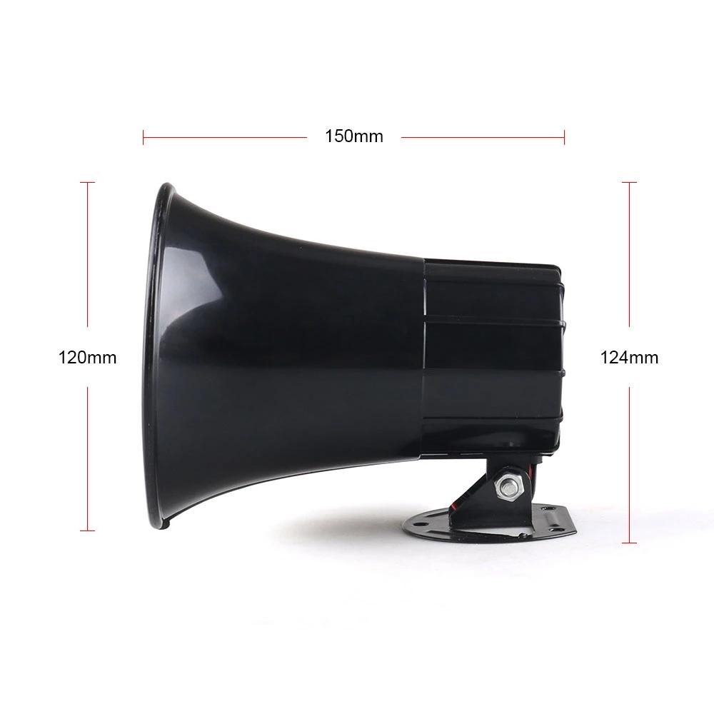 1 Set 12V 50W 120dB Air Siren Horn Warning Alarm Megaphone for Car Truck MIC Speaker 7 Sounds Loud for Car Van Truck Train RV Bo