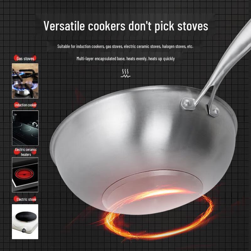 Debo Stainless Steel Honeycomb Wok with Lid
