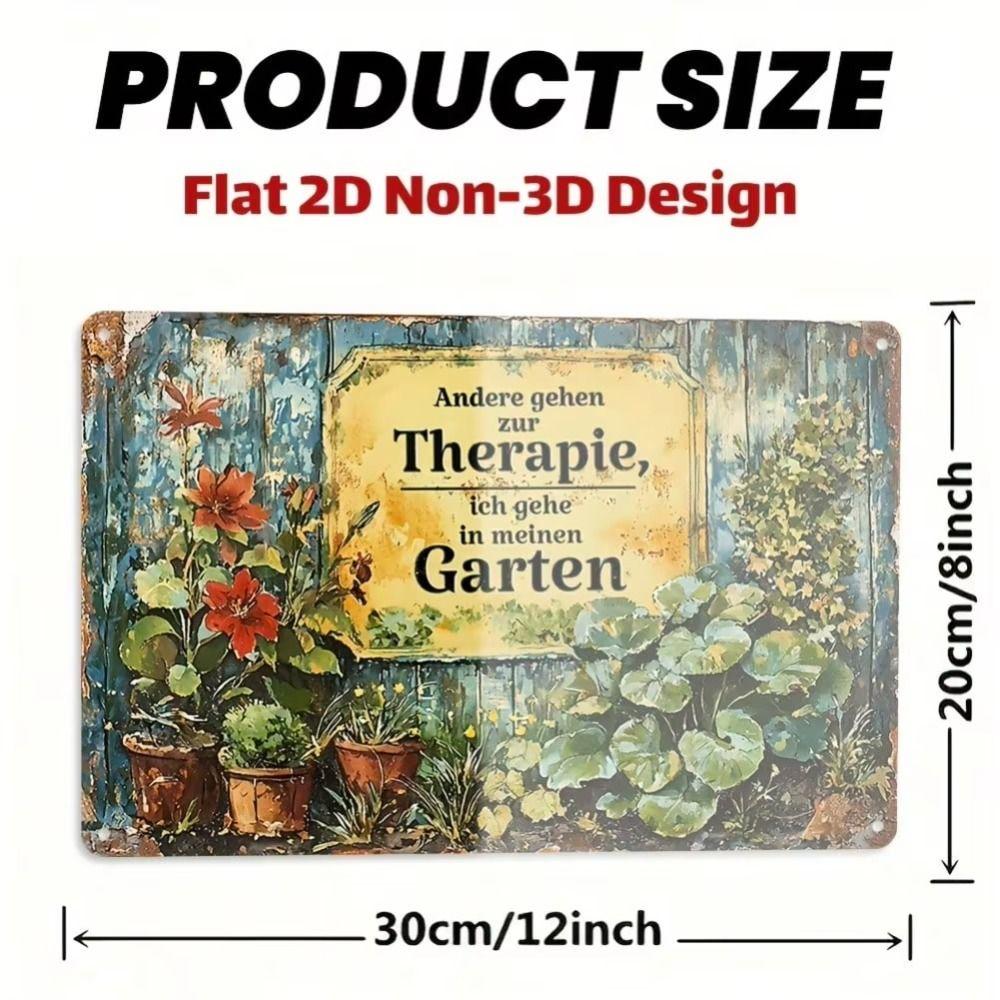 Metal Gnome with Bee Sign 2D Flat Garden Decor Outdoor Wall Art 20x30 cm