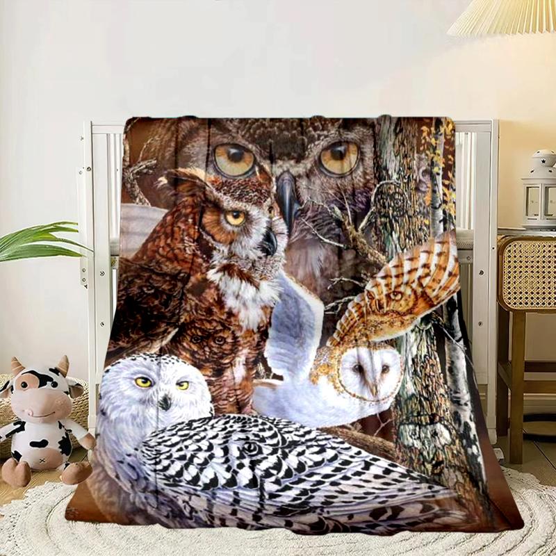Night Owls In The Moonlight Blanket Flannel Blanket Throw Blanket Sofa Cover Blanket Soft Premium Blanket Picnic Blanket Tv Blanket Gifts