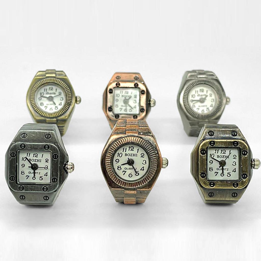 Punk Finger Ring Watch Elastic Wear-resistant Unisex Finger Watch For Anniversary Mini Size Gift For Student Birthdays Christma