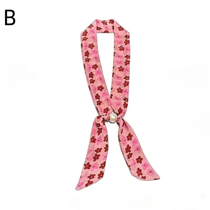 Vintage Polka Dot Chiffon Beaded Scarf For Women Lightweight Sheer Neck Scarf Fashion Accessory For Summer Daily Wear & Outfits