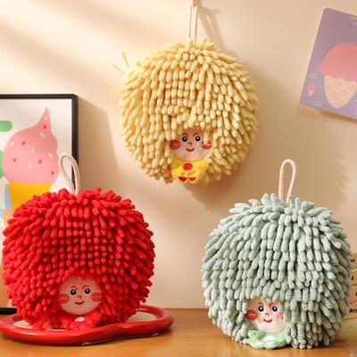 Fun Animal Head Chenilles Hand Towel Soft Highly Absorbent With Elegant Expression For Daily Use