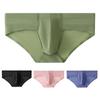 Men Sexy Briefs Low-rise U-Convex Solid Color Panties Smooth Lines Seamless Breathable Thong