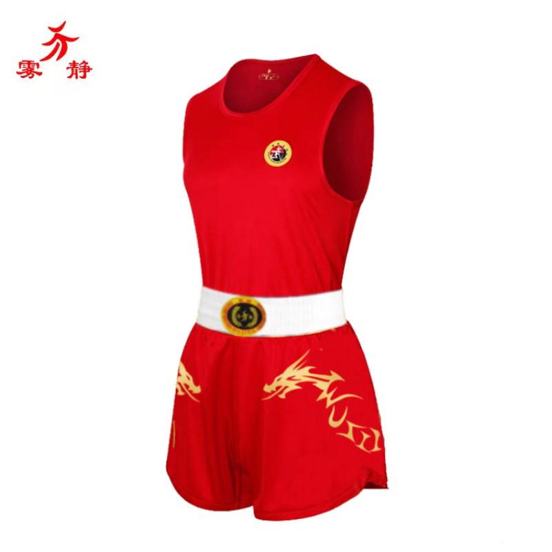 Unisex Martial Arts Training Suit Sanda Kickboxing Breathable Sports Uniform Men Women Red Blue Set