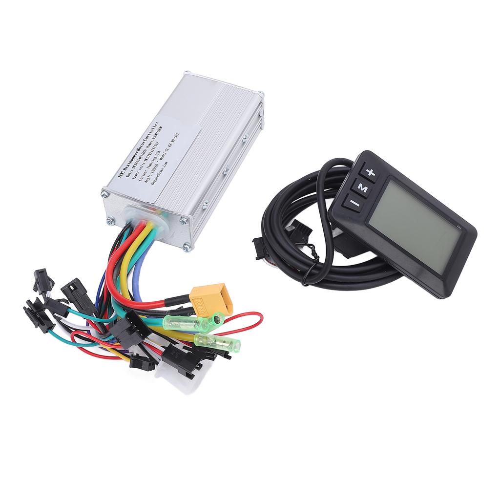 36V 48V 60V 450W 500W Motor Controller Kit Sine Wave Brushless Controller with G51 Display Panel for Conversion