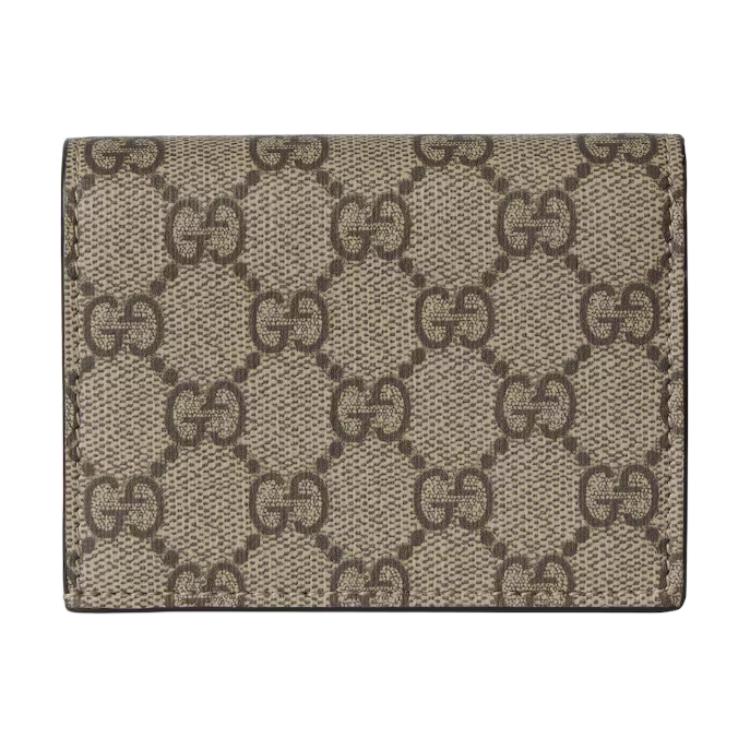 Gucci GG Canvas Leather Bifold Wallet Beige Yellow Daily Travel 841358-AAFXM-7642