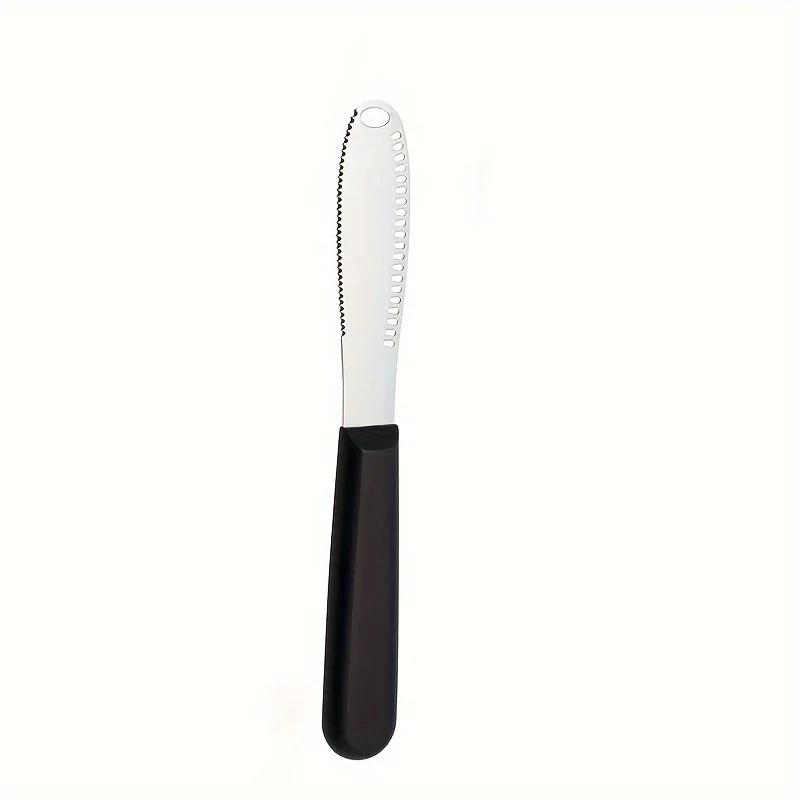 

Stainless steel butter spreader - A metal butter knife that can also be used as a reusable cheese spreader.