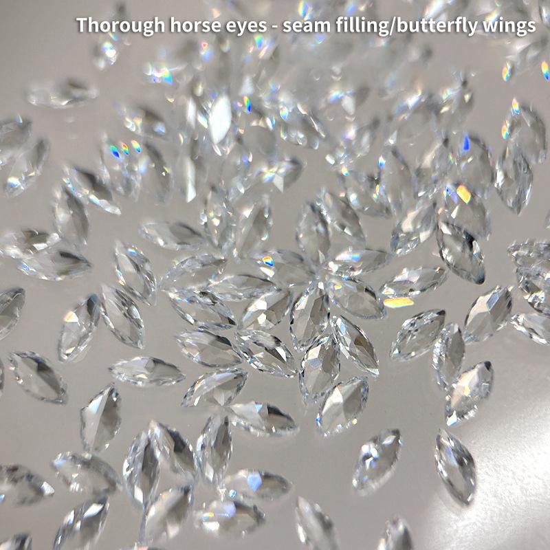 20Pcs Zircon Nail Diamond Flashy Decoration Loading Stereoscopic Nail Accessories Nail Painting Nail Salon Nail Artists