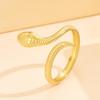 Adjustable Stainless Steel Snake Ring - Punk Style for Women