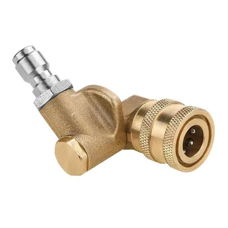 Upgrades Brass Rotary Joint Heavy Duty 4500psi Rotary Joint Simple Installation for Pressure Washer Nozzle Cleaning Tool