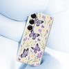 For Samsung Galaxy S25 Case Purple Butterflies Pattern Printing Straight Edge TPU Phone Back Cover