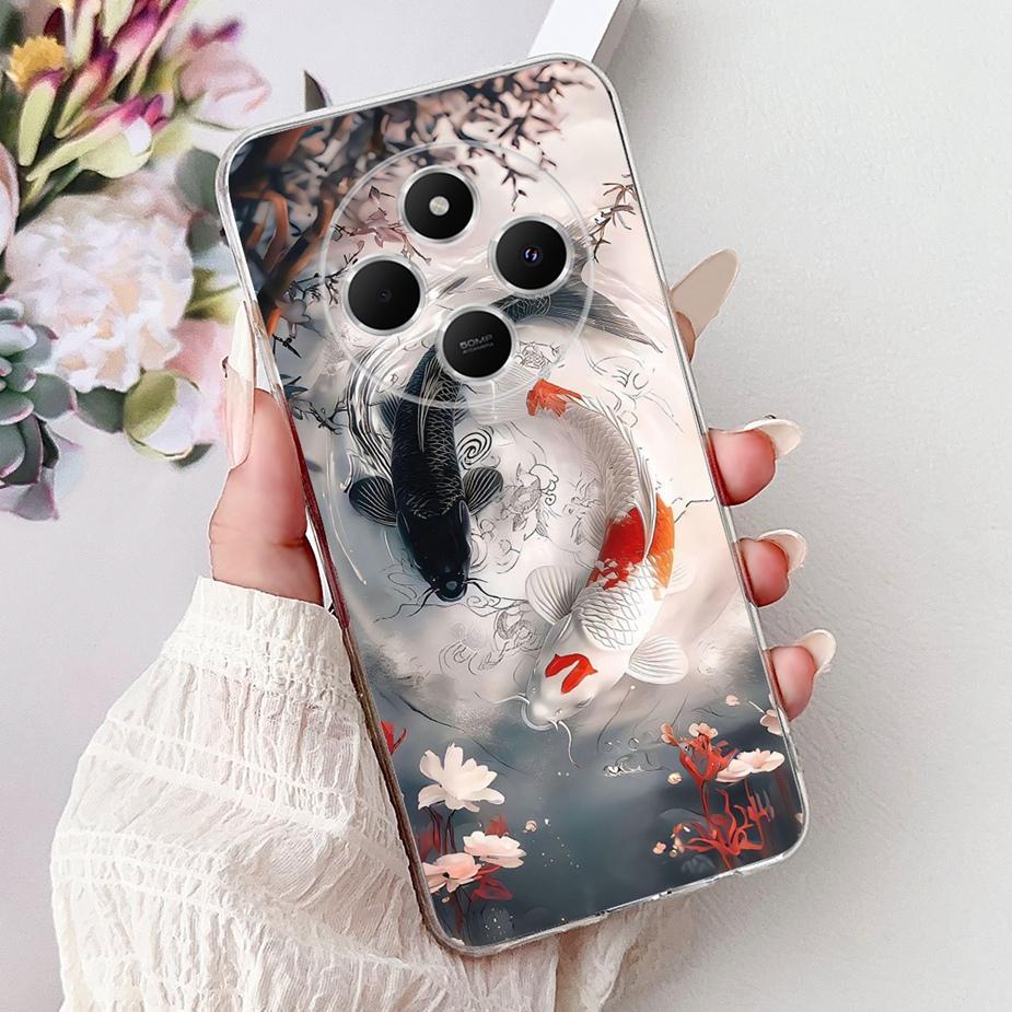 

For Xiaomi Redmi 14C Case PocoC75 Lucky Fish Cute Cat Pattern Cover Soft Slim Phone Case For Xiaomi Poco C75 C 75 Redmi14C Shell Xiaomi Redmi 14C