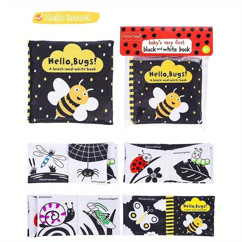 

Baby Books Toy Newborn Letter Animal Cloth Book Baby Bath Book Crinkle Washable Non-Toxic Early Education Palm Book for Toddlers