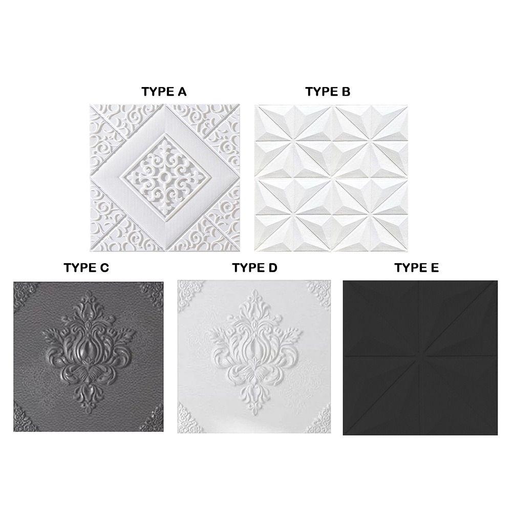 2PCS 3D Effect 3D Wall Stickers Waterproof Ceiling Background  Home Improvement