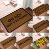 Entrance Floor Mat Funny Door Carpet Oh No Not You Again  Doormat Outdoor Indoor Mat Top Flannel Back Decorate