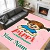 Crystal Velvet Rug Custom Name Text, Soft Non Slip Floor Mat Home DecorPippi Longstocking