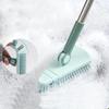 Triangle Floor Brush for Cleaning Bathtub and Floor Gaps, Long Handle Detachable Bathroom, Kitchen, and Balcony