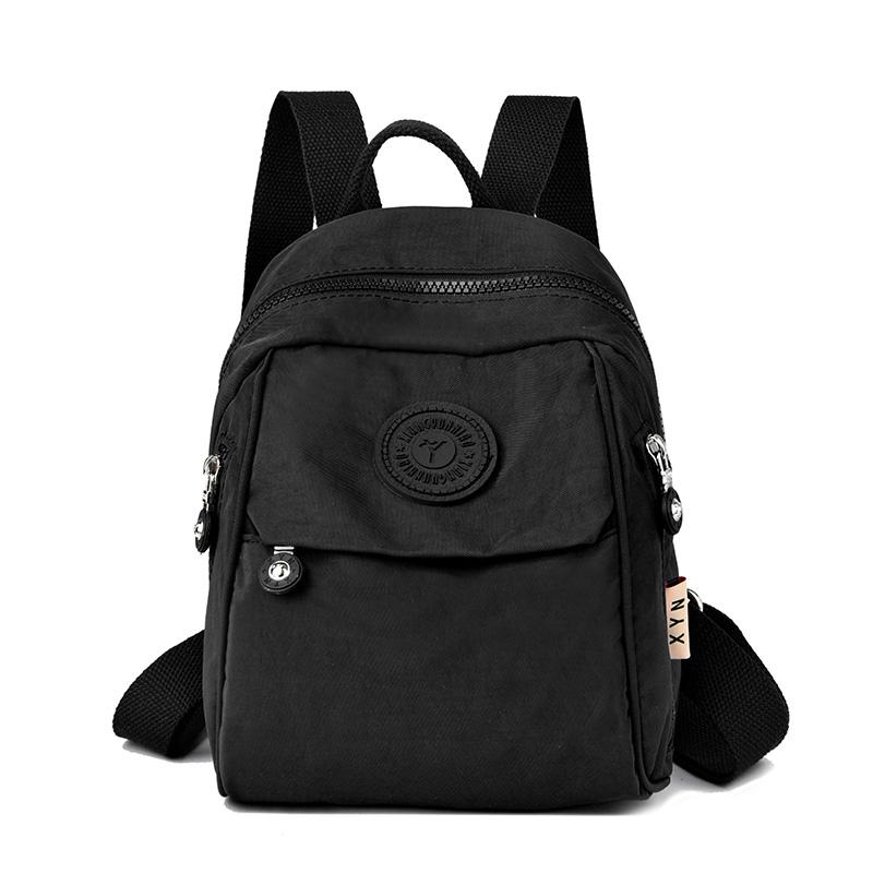 Large Capacity Student Schoolbag Women's Backpack Lightweight Water-repellent Nylon Commuter Travel Bag