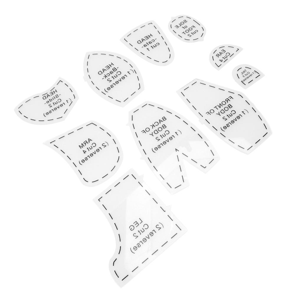 10pcs Acrylic Memory Bear Template Ruler Reusable Acrylic Template Ruler Set  DIY Craft