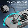 KEYSION Shockproof Armor Case for IQOO 15 5G Soft Silicone+PC Upright Metal Live Ring Stand Phone Back Cover for IQOO 15
