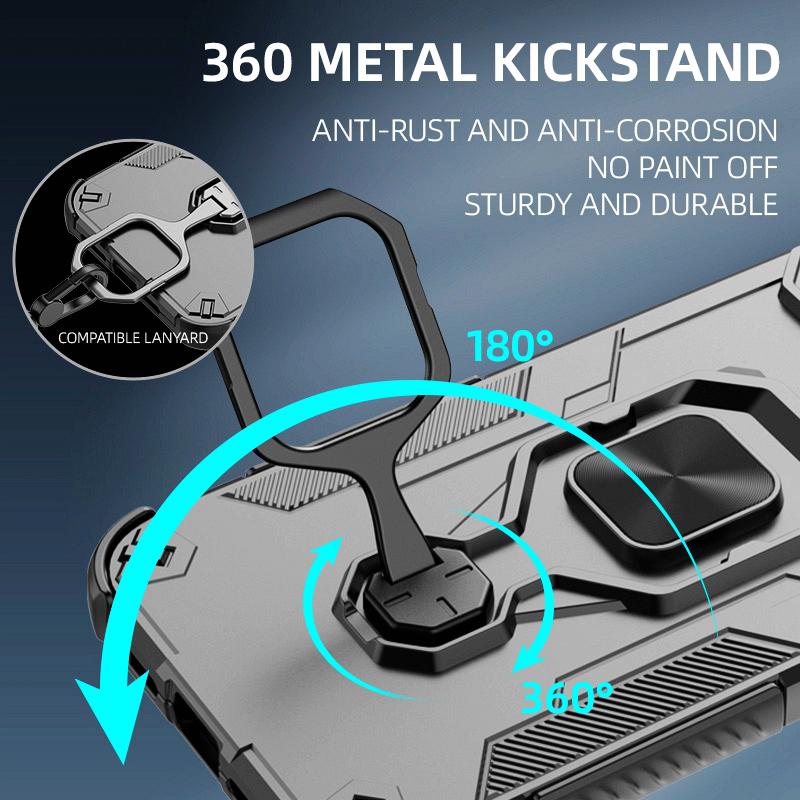 KEYSION Shockproof Armor Case for IQOO 15 5G Soft Silicone+PC Upright Metal Live Ring Stand Phone Back Cover for IQOO 15