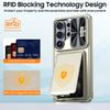 With Card Holder Sliding Camera Cover And Stand For Samsung Galaxy S26 Ultra Phone Case, Anti-Fall PC+TPU Wallet Case-Champagne