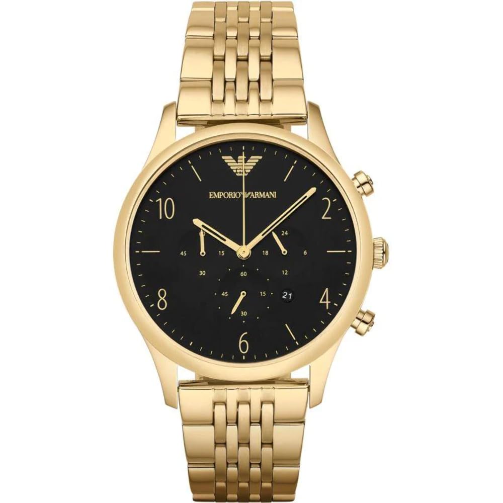 

Emporio Armani AR1893 Dress Gold Gold and AR1893 Men s Watch, Black,